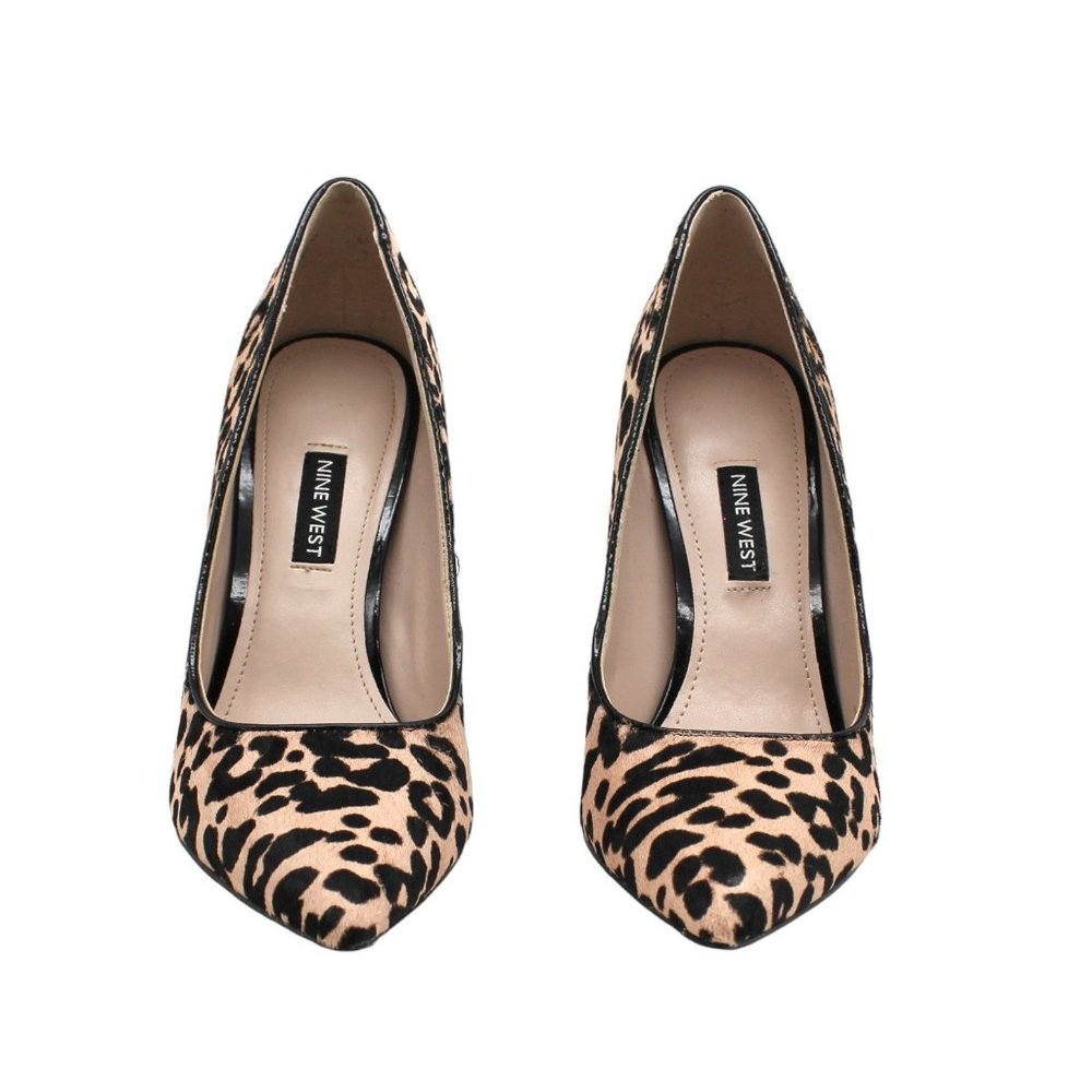 Nine West Womens Tatiana 5 Calf Hair Dress Heels Brown - Picture 3 of 9